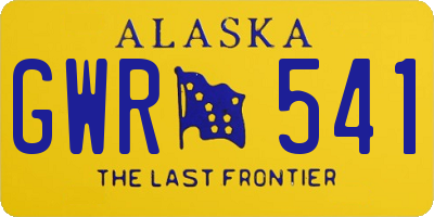 AK license plate GWR541