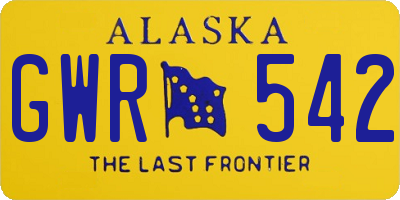 AK license plate GWR542