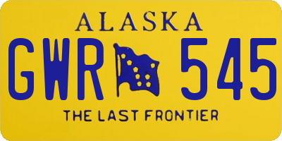 AK license plate GWR545