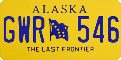 AK license plate GWR546