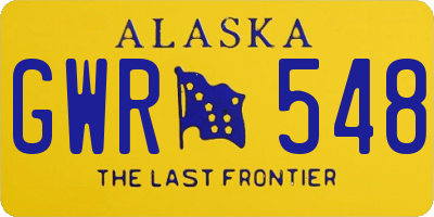 AK license plate GWR548