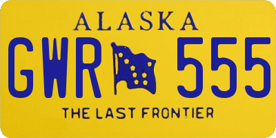 AK license plate GWR555