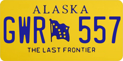 AK license plate GWR557