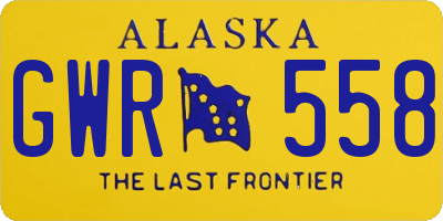 AK license plate GWR558