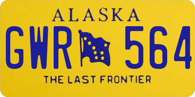 AK license plate GWR564