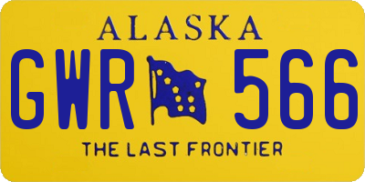AK license plate GWR566