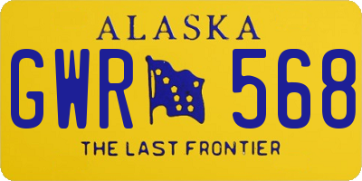 AK license plate GWR568