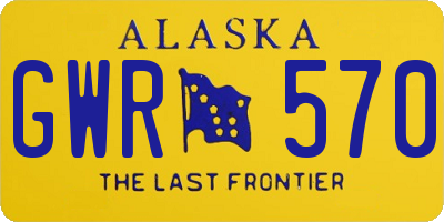 AK license plate GWR570