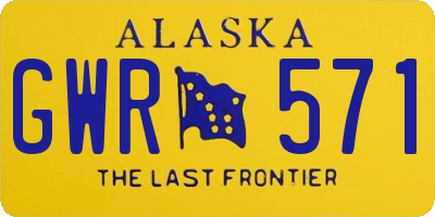 AK license plate GWR571