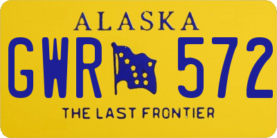 AK license plate GWR572