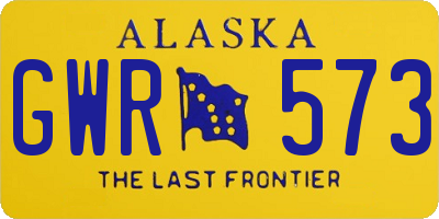 AK license plate GWR573