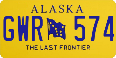 AK license plate GWR574