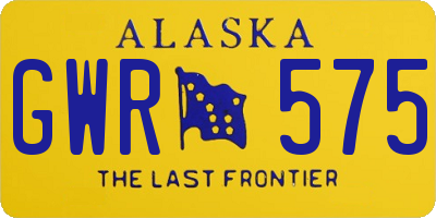 AK license plate GWR575