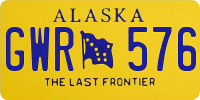 AK license plate GWR576