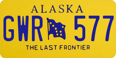 AK license plate GWR577