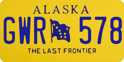 AK license plate GWR578