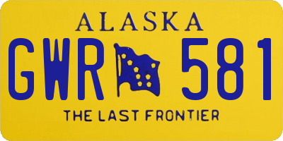 AK license plate GWR581