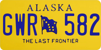 AK license plate GWR582