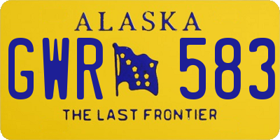 AK license plate GWR583