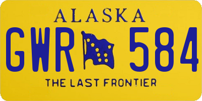 AK license plate GWR584