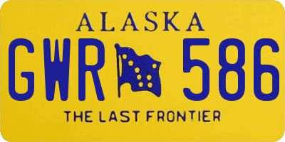 AK license plate GWR586