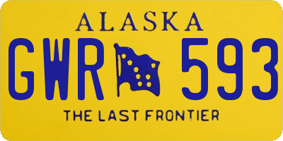 AK license plate GWR593