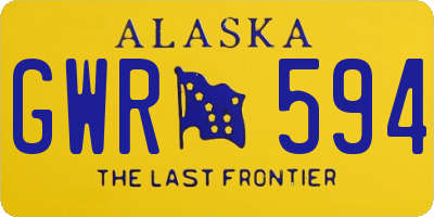AK license plate GWR594