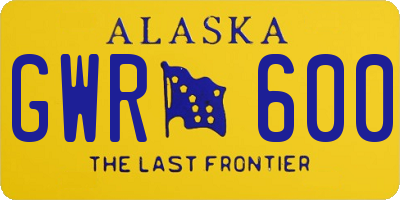 AK license plate GWR600