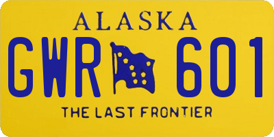 AK license plate GWR601