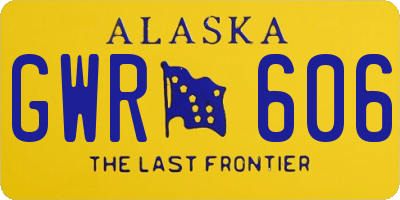 AK license plate GWR606