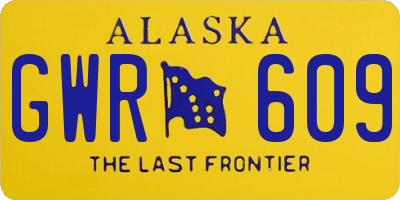 AK license plate GWR609