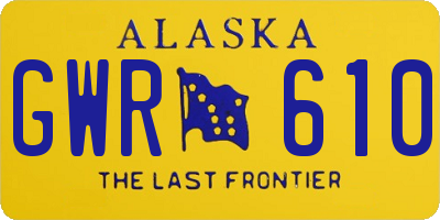 AK license plate GWR610