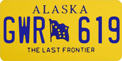 AK license plate GWR619