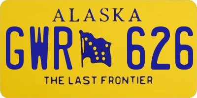 AK license plate GWR626