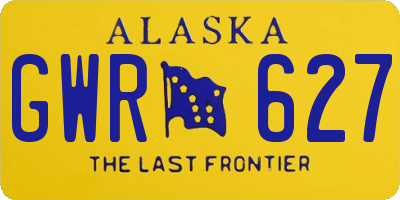 AK license plate GWR627