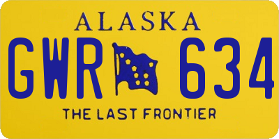 AK license plate GWR634