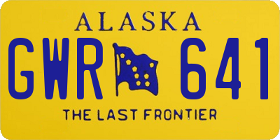 AK license plate GWR641