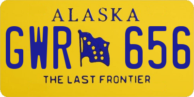 AK license plate GWR656