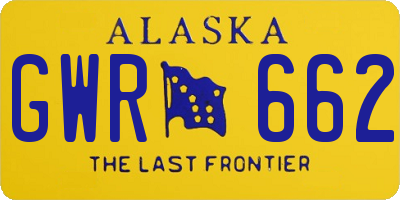 AK license plate GWR662