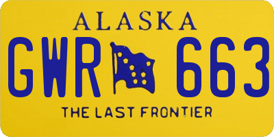 AK license plate GWR663