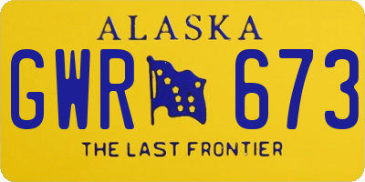 AK license plate GWR673
