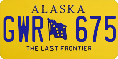 AK license plate GWR675