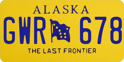 AK license plate GWR678