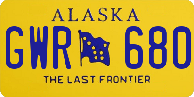 AK license plate GWR680