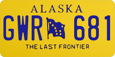 AK license plate GWR681
