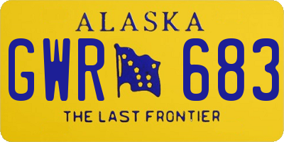 AK license plate GWR683