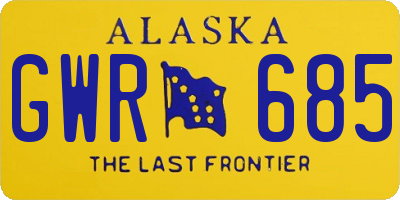 AK license plate GWR685