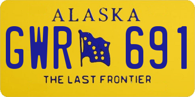 AK license plate GWR691