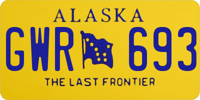 AK license plate GWR693