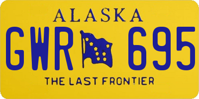 AK license plate GWR695